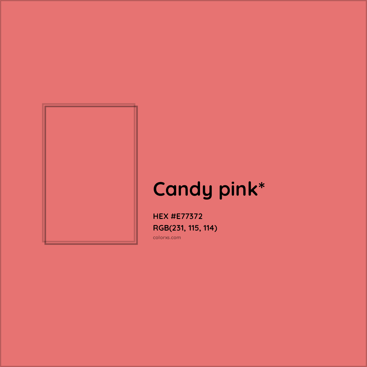 #E77372 hex color. RGB, RYB, CMYK, HSL, HSV codes and color conversions. Matching color names, palettes, paints.
