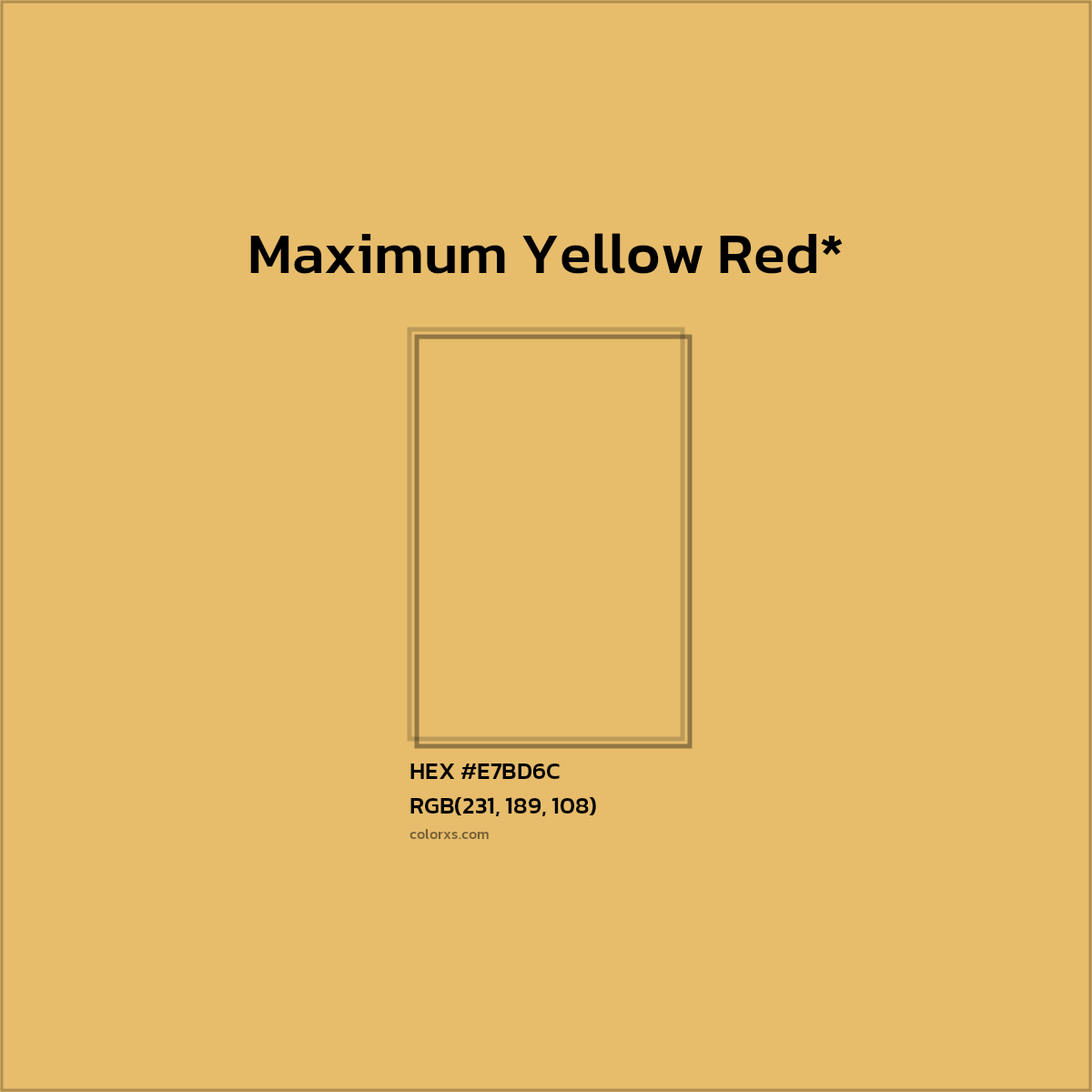 #E7BD6C hex color. RGB, RYB, CMYK, HSL, HSV codes and color conversions. Matching color names, palettes, paints.