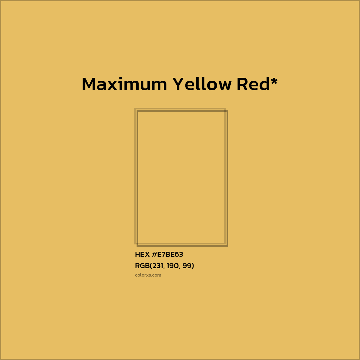 #E7BE63 hex color. RGB, RYB, CMYK, HSL, HSV codes and color conversions. Matching color names, palettes, paints.