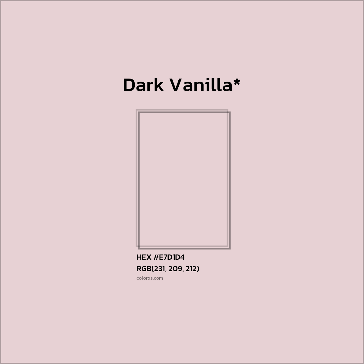 #E7D1D4 hex color. RGB, RYB, CMYK, HSL, HSV codes and color conversions. Matching color names, palettes, paints.