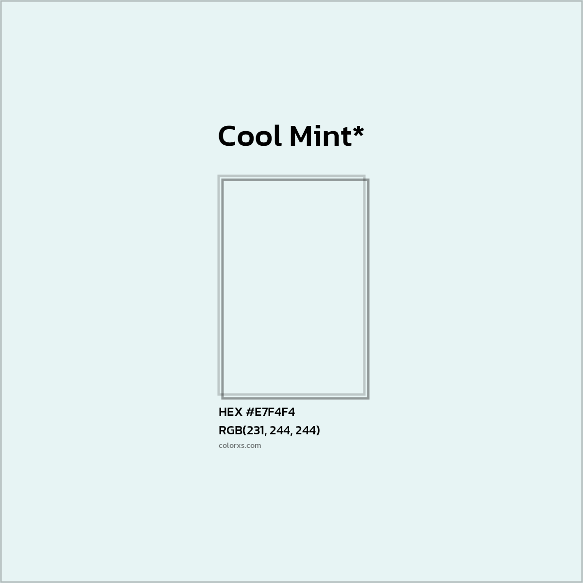 #E7F4F4 hex color. RGB, RYB, CMYK, HSL, HSV codes and color conversions. Matching color names, palettes, paints.