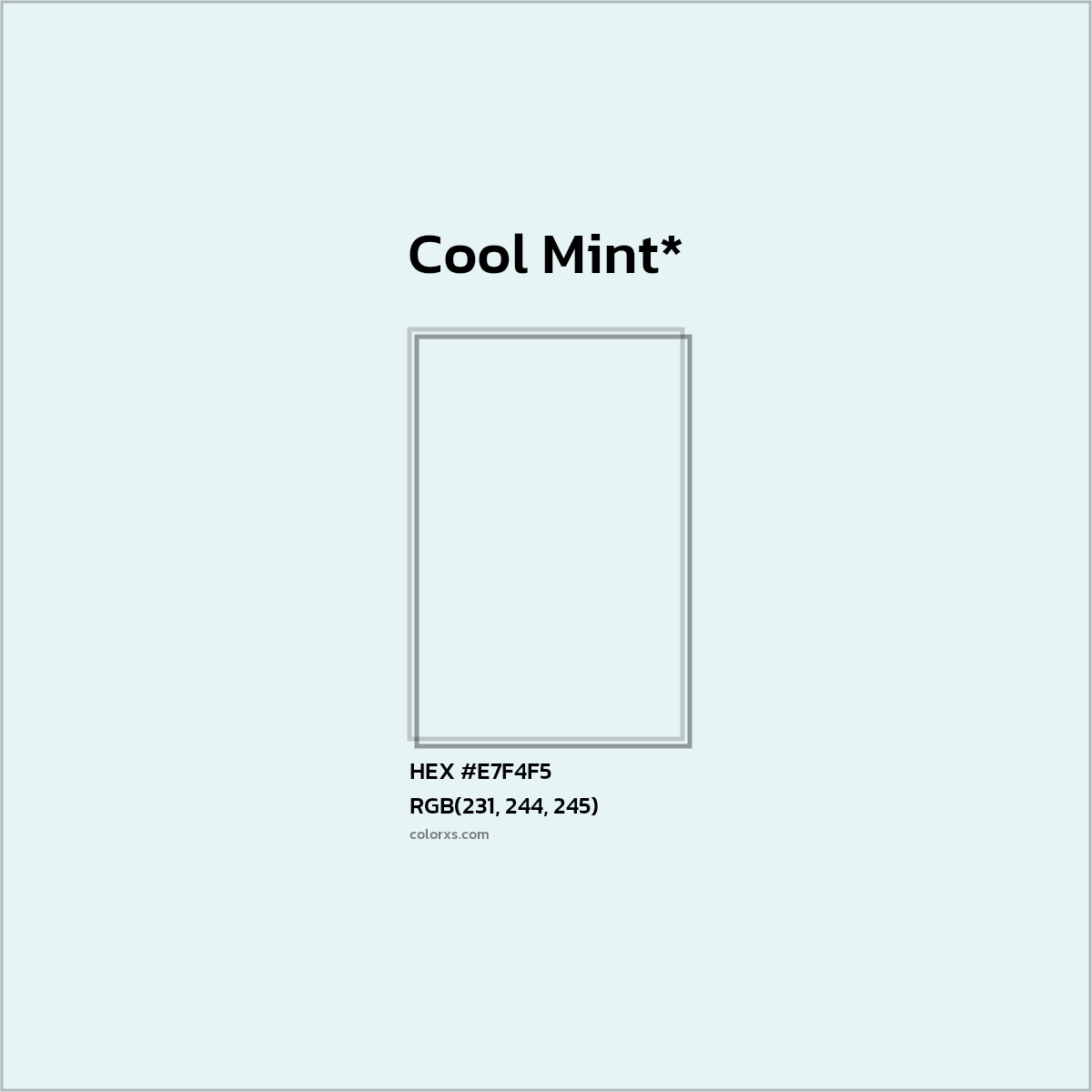#E7F4F5 hex color. RGB, RYB, CMYK, HSL, HSV codes and color conversions. Matching color names, palettes, paints.