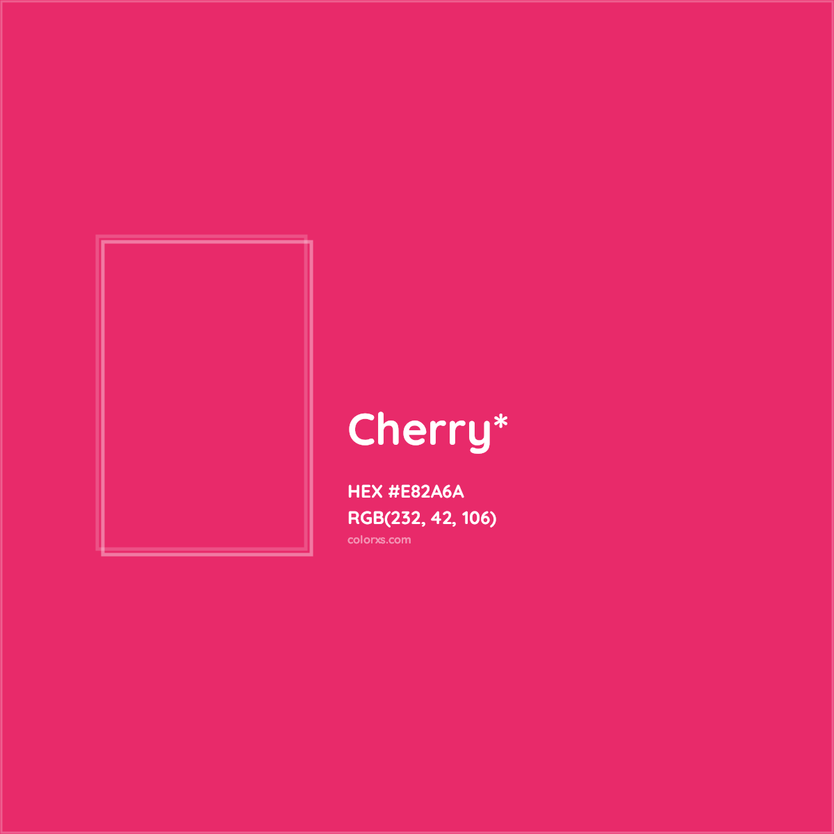 #E82A6A hex color. RGB, RYB, CMYK, HSL, HSV codes and color conversions. Matching color names, palettes, paints.