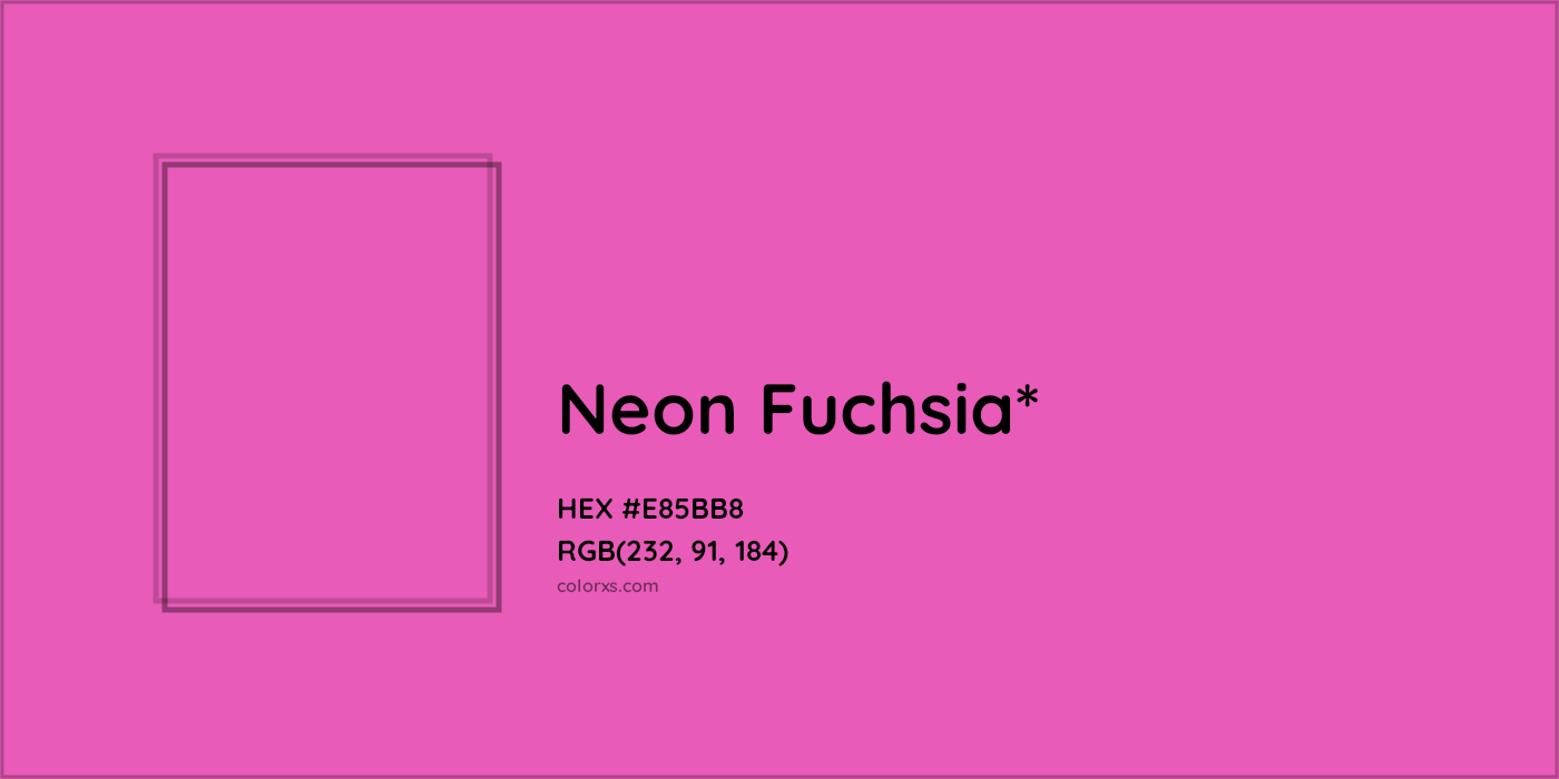 #E85BB8 hex color. RGB, RYB, CMYK, HSL, HSV codes and color conversions. Matching color names, palettes, paints.