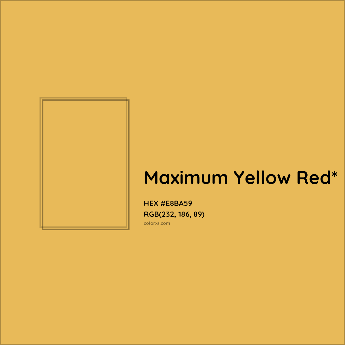 #E8BA59 hex color. RGB, RYB, CMYK, HSL, HSV codes and color conversions. Matching color names, palettes, paints.