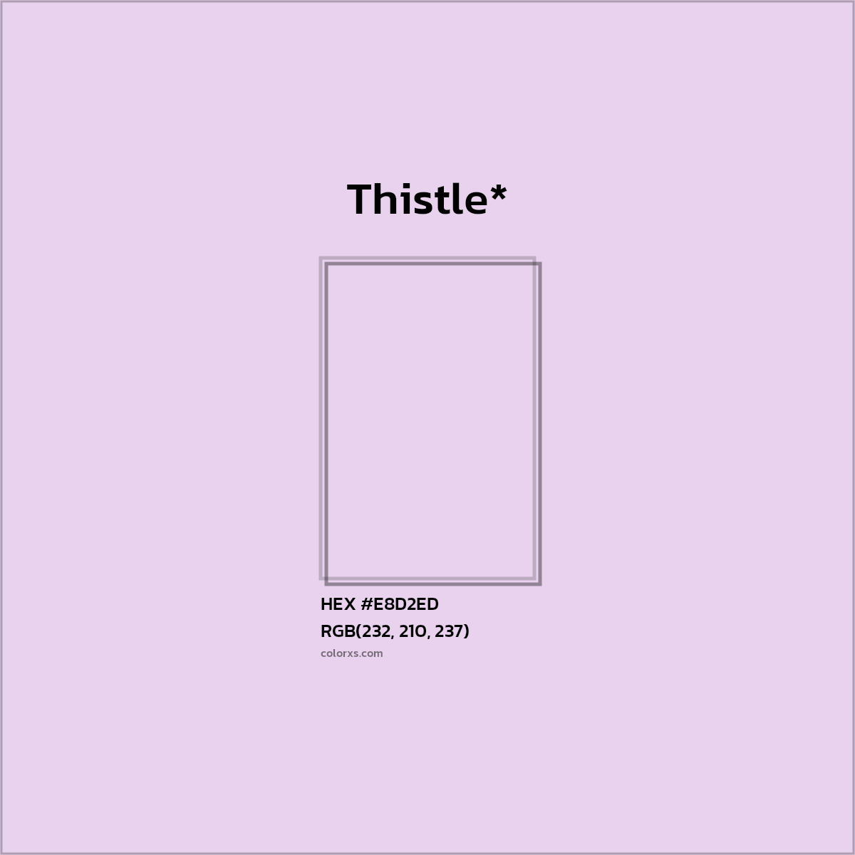 #E8D2ED hex color. RGB, RYB, CMYK, HSL, HSV codes and color conversions. Matching color names, palettes, paints.