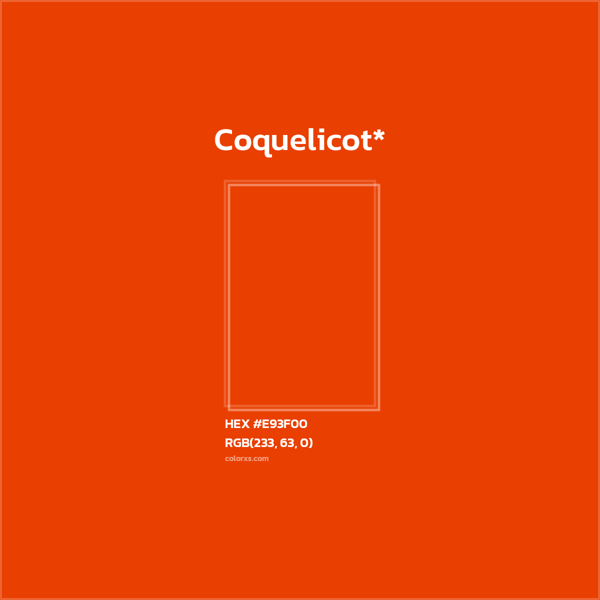 #E93F00 hex color. RGB, RYB, CMYK, HSL, HSV codes and color conversions. Matching color names, palettes, paints.