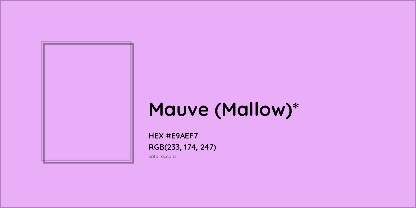 #E9AEF7 hex color. RGB, RYB, CMYK, HSL, HSV codes and color conversions. Matching color names, palettes, paints.