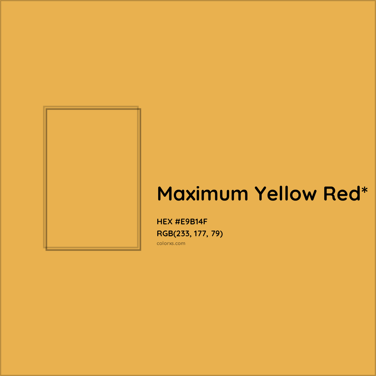 #E9B14F hex color. RGB, RYB, CMYK, HSL, HSV codes and color conversions. Matching color names, palettes, paints.