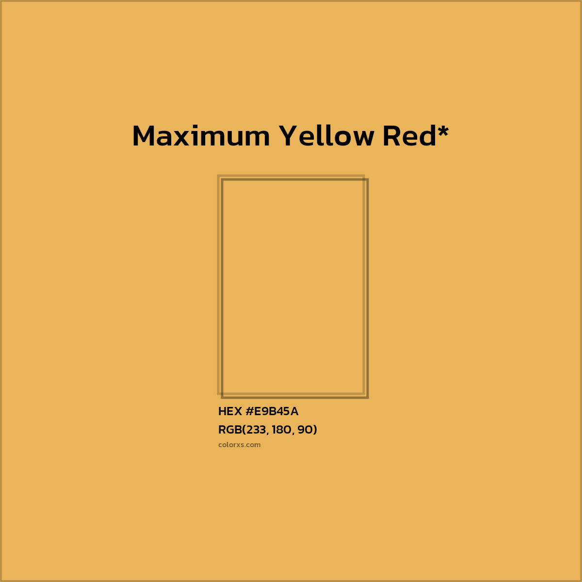 #E9B45A hex color. RGB, RYB, CMYK, HSL, HSV codes and color conversions. Matching color names, palettes, paints.