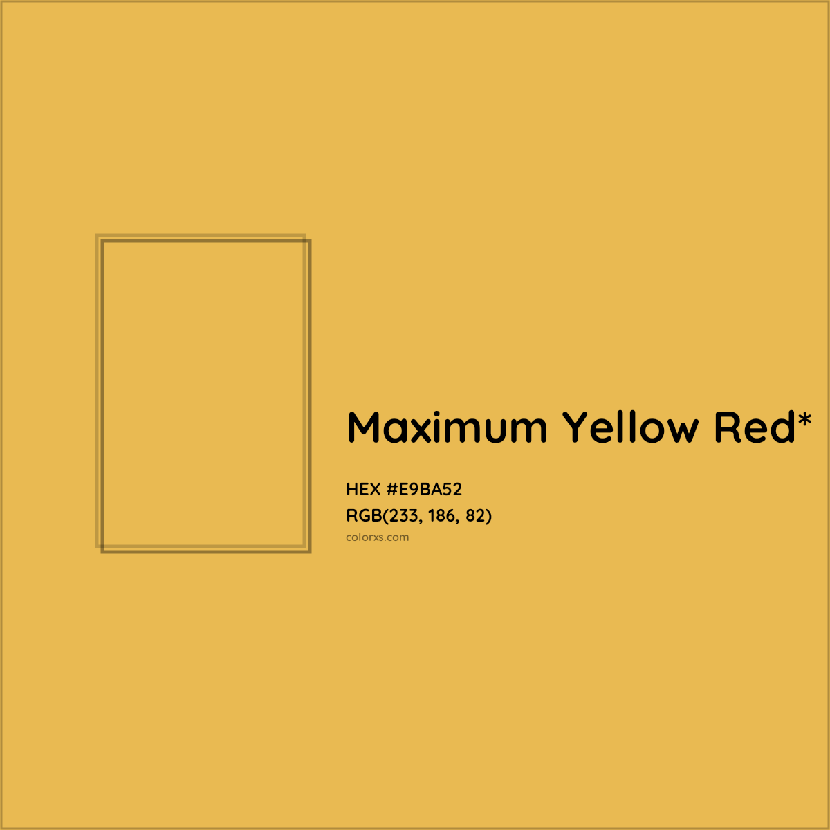 #E9BA52 hex color. RGB, RYB, CMYK, HSL, HSV codes and color conversions. Matching color names, palettes, paints.