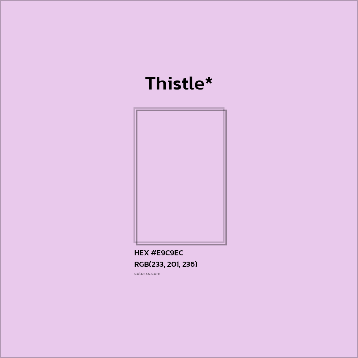 #E9C9EC hex color. RGB, RYB, CMYK, HSL, HSV codes and color conversions. Matching color names, palettes, paints.