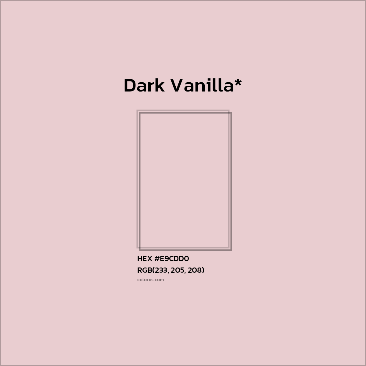 #E9CDD0 hex color. RGB, RYB, CMYK, HSL, HSV codes and color conversions. Matching color names, palettes, paints.