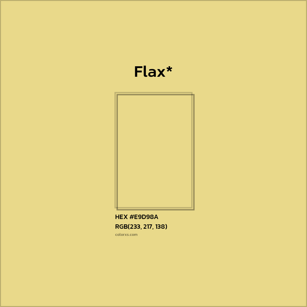 #E9D98A hex color. RGB, RYB, CMYK, HSL, HSV codes and color conversions. Matching color names, palettes, paints.