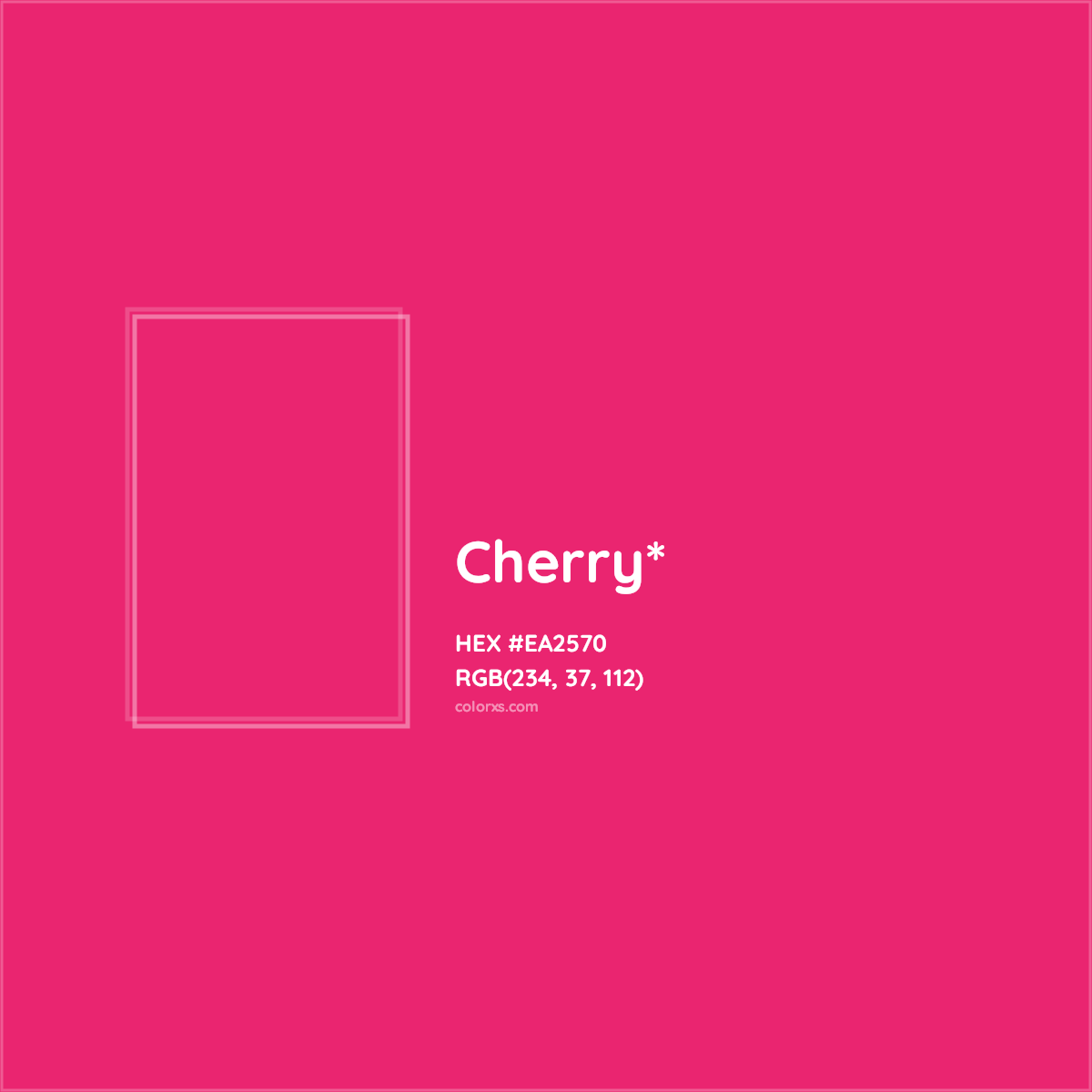 #EA2570 hex color. RGB, RYB, CMYK, HSL, HSV codes and color conversions. Matching color names, palettes, paints.