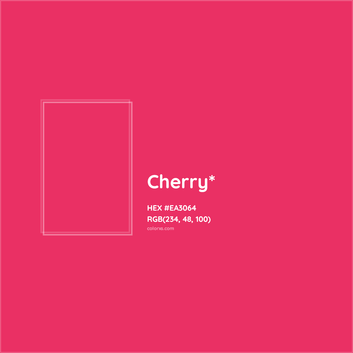 #EA3064 hex color. RGB, RYB, CMYK, HSL, HSV codes and color conversions. Matching color names, palettes, paints.