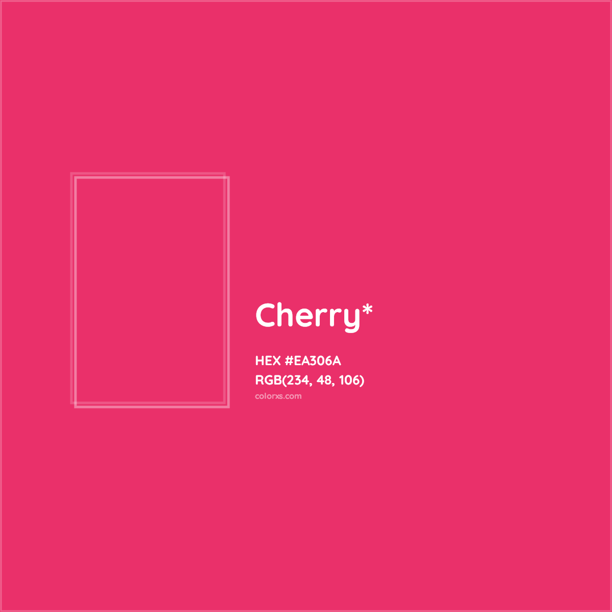 #EA306A hex color. RGB, RYB, CMYK, HSL, HSV codes and color conversions. Matching color names, palettes, paints.