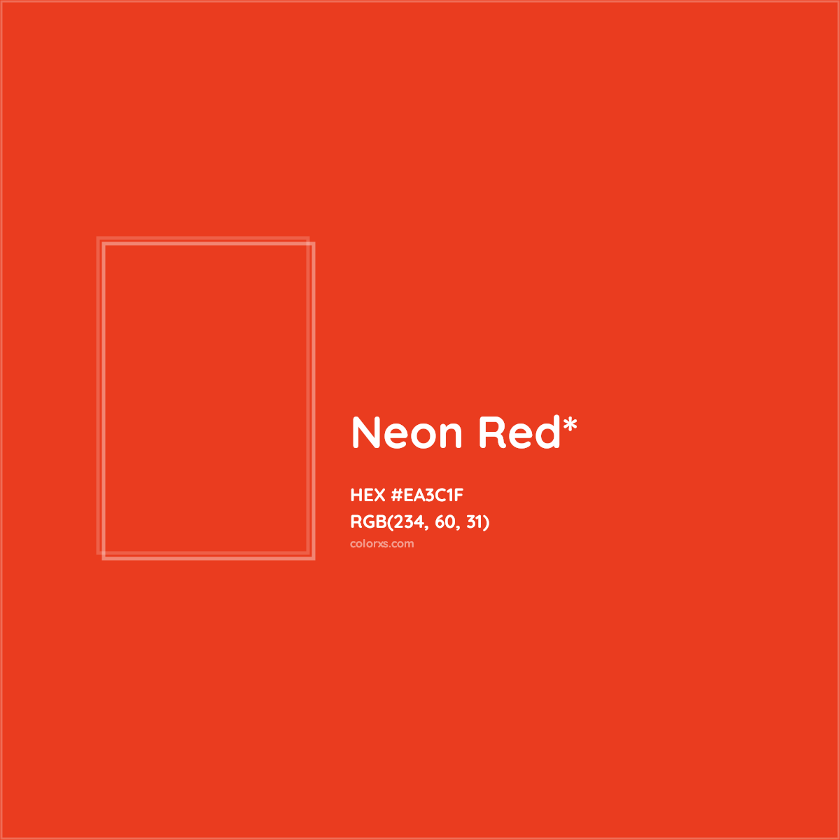 #EA3C1F hex color. RGB, RYB, CMYK, HSL, HSV codes and color conversions. Matching color names, palettes, paints.