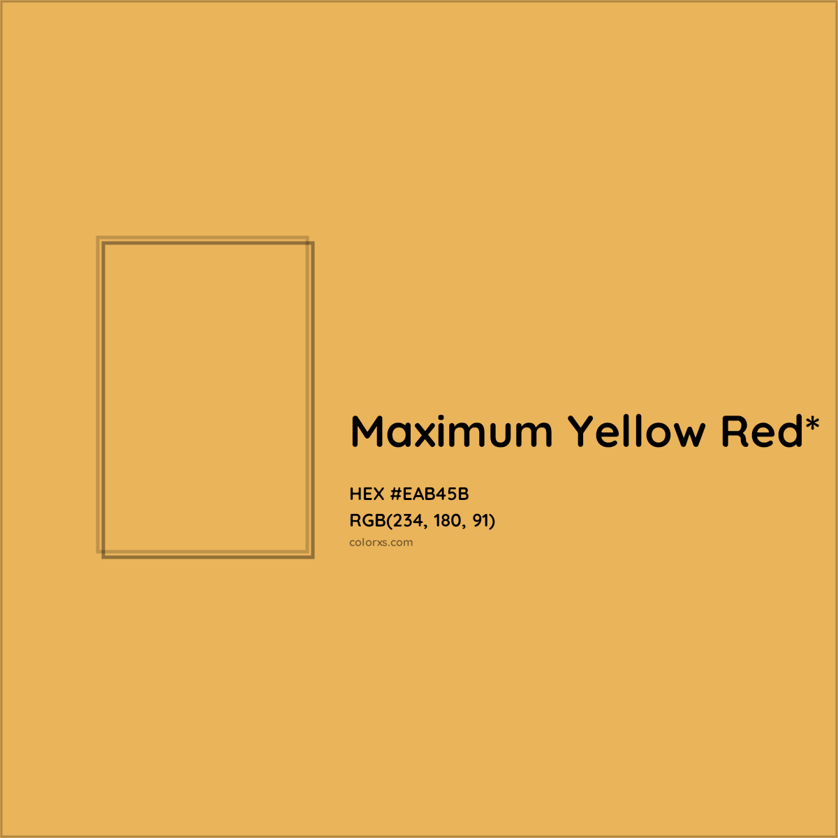 #EAB45B hex color. RGB, RYB, CMYK, HSL, HSV codes and color conversions. Matching color names, palettes, paints.