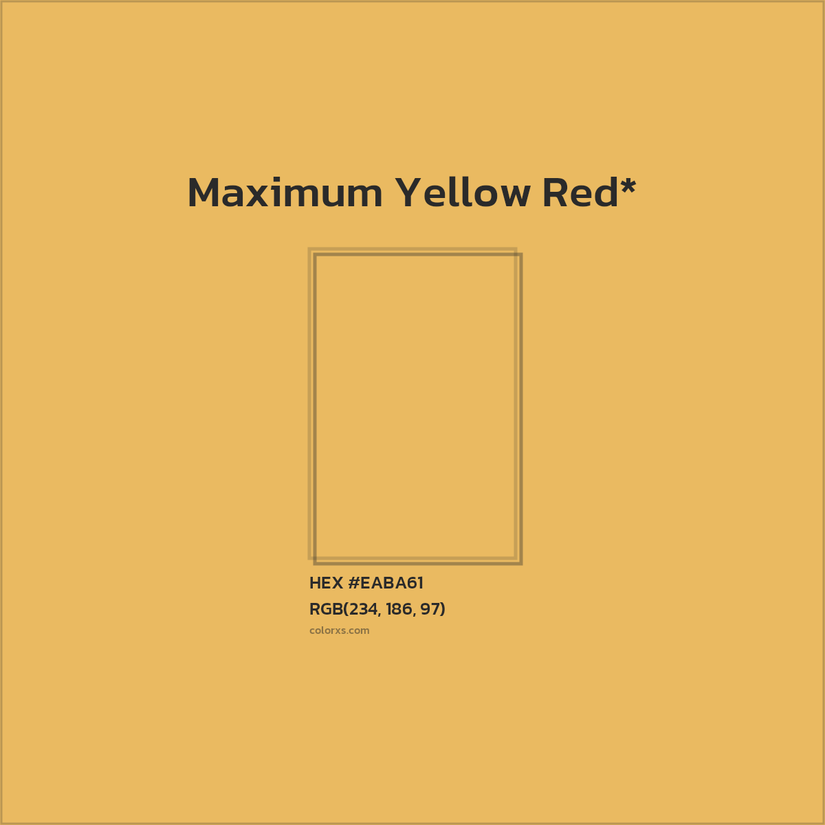 #EABA61 hex color. RGB, RYB, CMYK, HSL, HSV codes and color conversions. Matching color names, palettes, paints.
