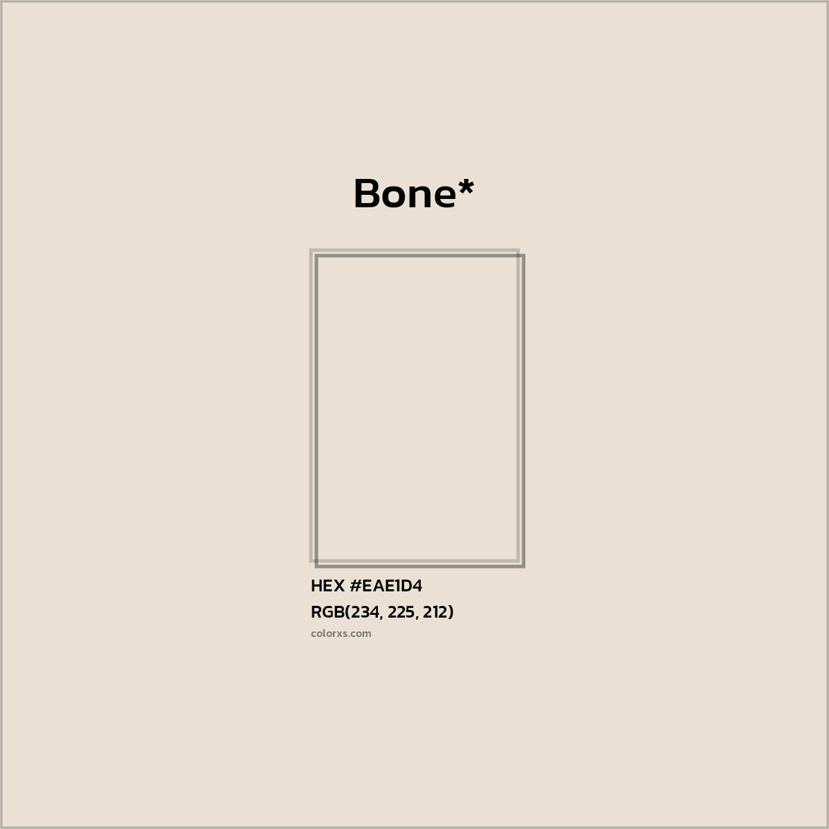 #EAE1D4 hex color. RGB, RYB, CMYK, HSL, HSV codes and color conversions. Matching color names, palettes, paints.