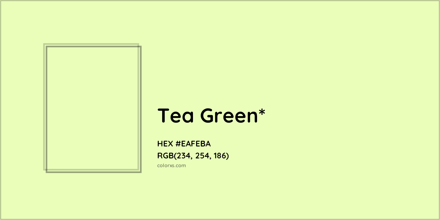 #EAFEBA hex color. RGB, RYB, CMYK, HSL, HSV codes and color conversions. Matching color names, palettes, paints.