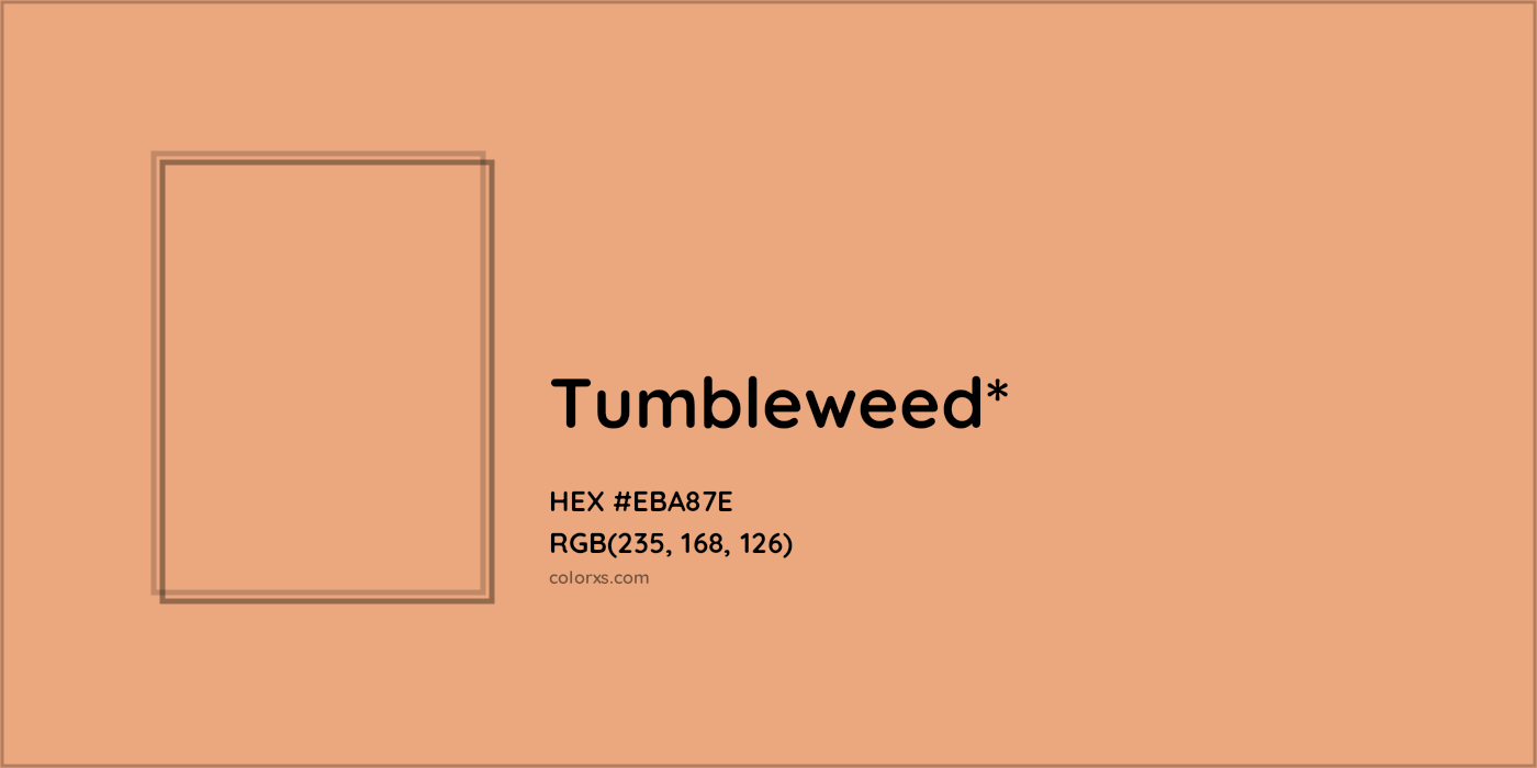 #EBA87E hex color. RGB, RYB, CMYK, HSL, HSV codes and color conversions. Matching color names, palettes, paints.