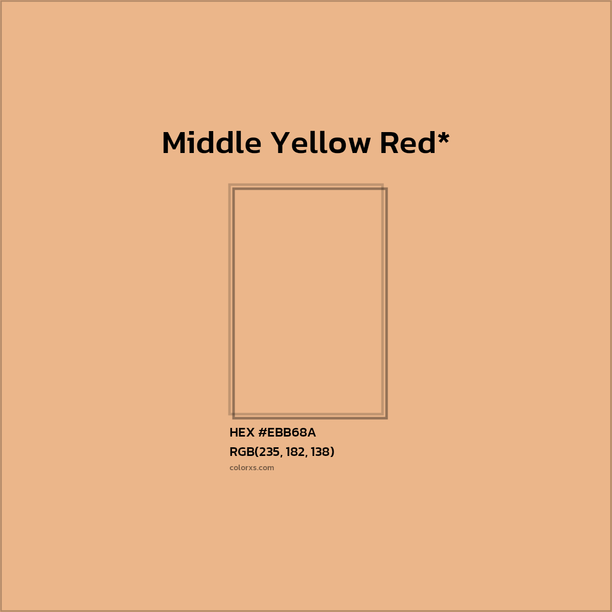 #EBB68A hex color. RGB, RYB, CMYK, HSL, HSV codes and color conversions. Matching color names, palettes, paints.
