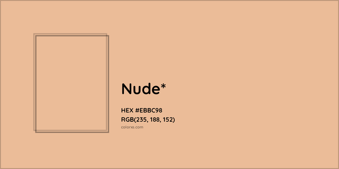 #EBBC98 hex color. RGB, RYB, CMYK, HSL, HSV codes and color conversions. Matching color names, palettes, paints.