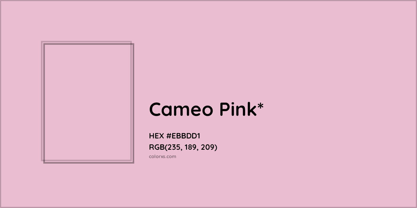 #EBBDD1 hex color. RGB, RYB, CMYK, HSL, HSV codes and color conversions. Matching color names, palettes, paints.