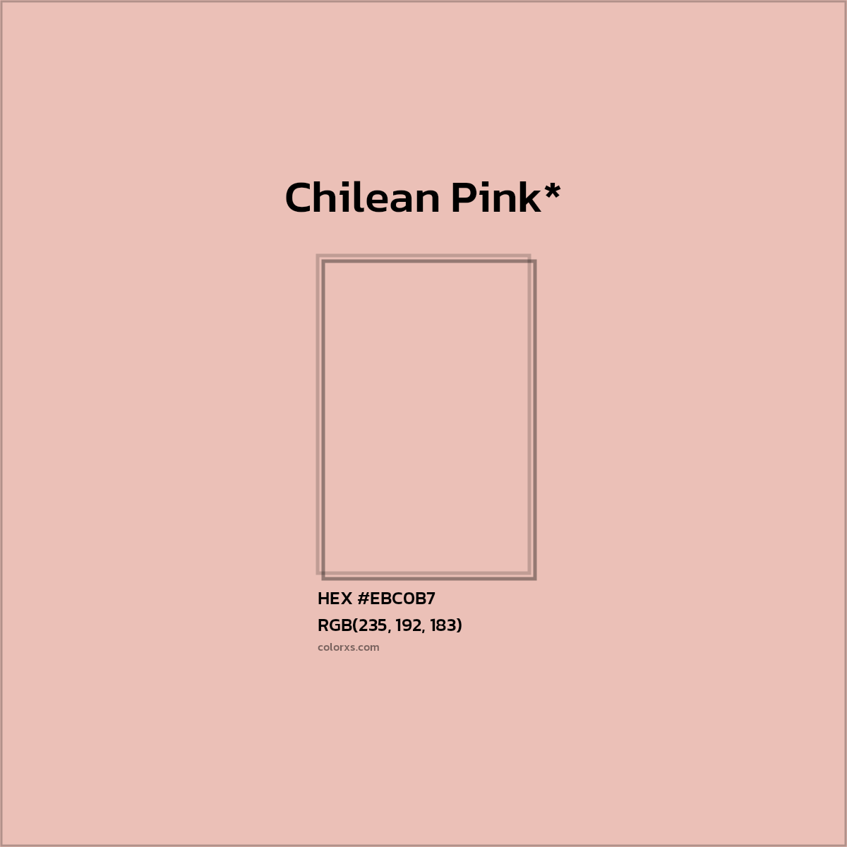 #EBC0B7 hex color. RGB, RYB, CMYK, HSL, HSV codes and color conversions. Matching color names, palettes, paints.