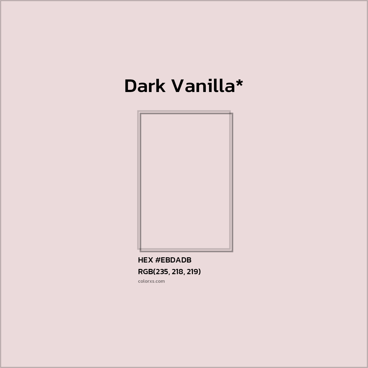 #EBDADB hex color. RGB, RYB, CMYK, HSL, HSV codes and color conversions. Matching color names, palettes, paints.