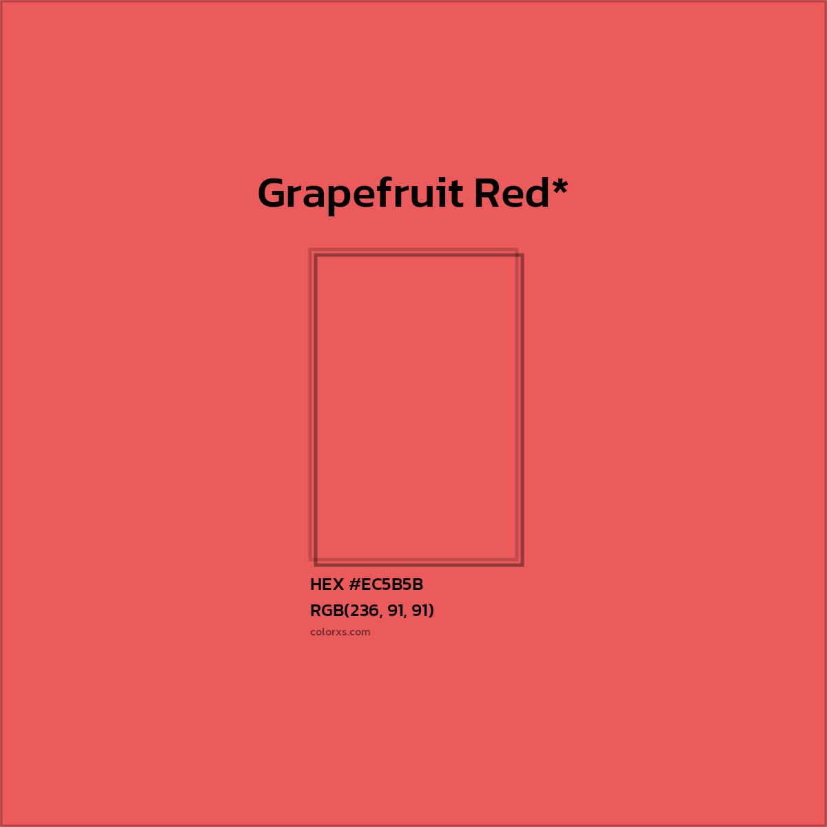 #EC5B5B hex color. RGB, RYB, CMYK, HSL, HSV codes and color conversions. Matching color names, palettes, paints.