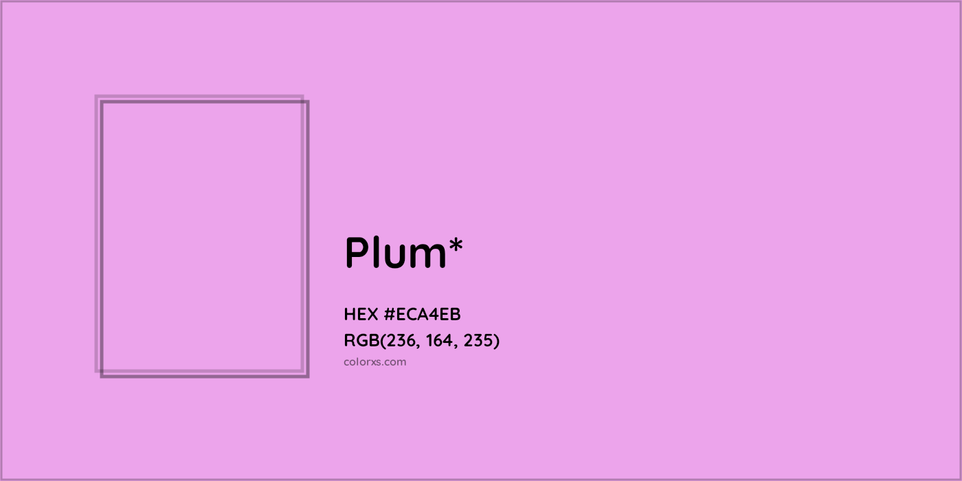 #ECA4EB hex color. RGB, RYB, CMYK, HSL, HSV codes and color conversions. Matching color names, palettes, paints.