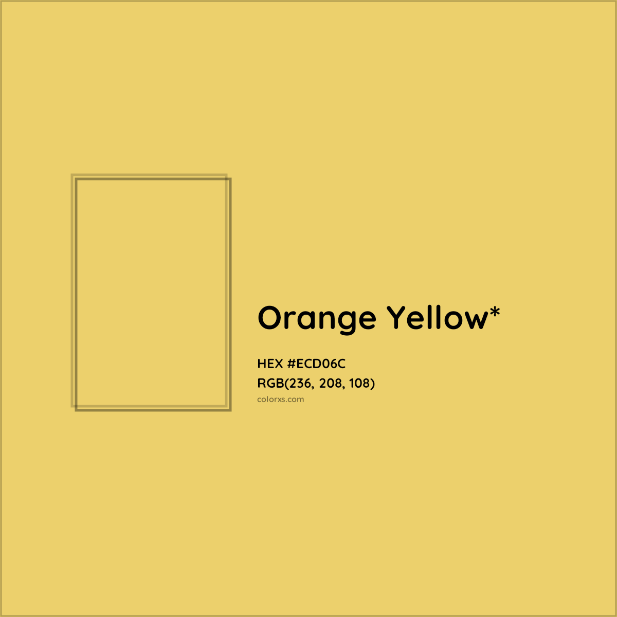 #ECD06C hex color. RGB, RYB, CMYK, HSL, HSV codes and color conversions. Matching color names, palettes, paints.