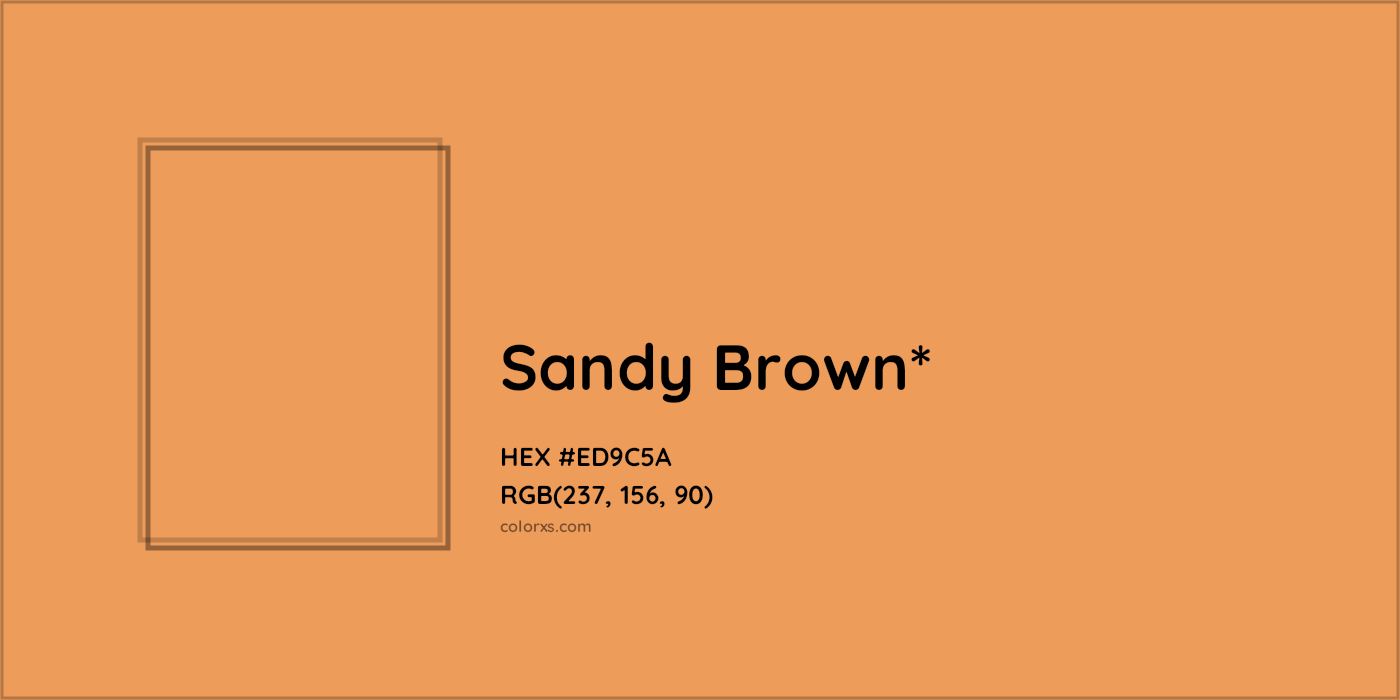 #ED9C5A hex color. RGB, RYB, CMYK, HSL, HSV codes and color conversions. Matching color names, palettes, paints.