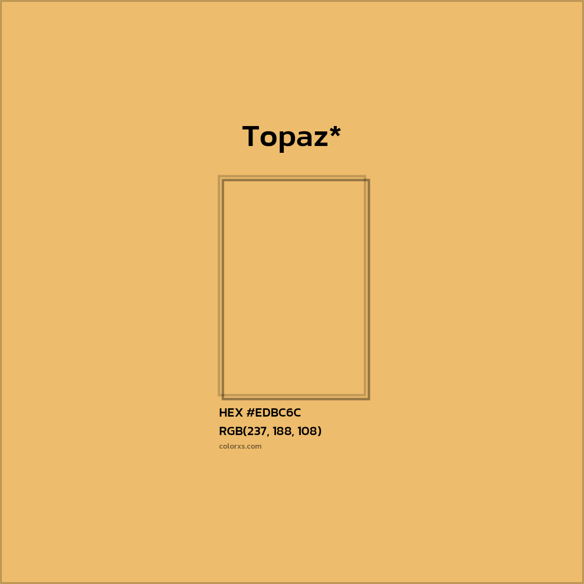 #EDBC6C hex color. RGB, RYB, CMYK, HSL, HSV codes and color conversions. Matching color names, palettes, paints.