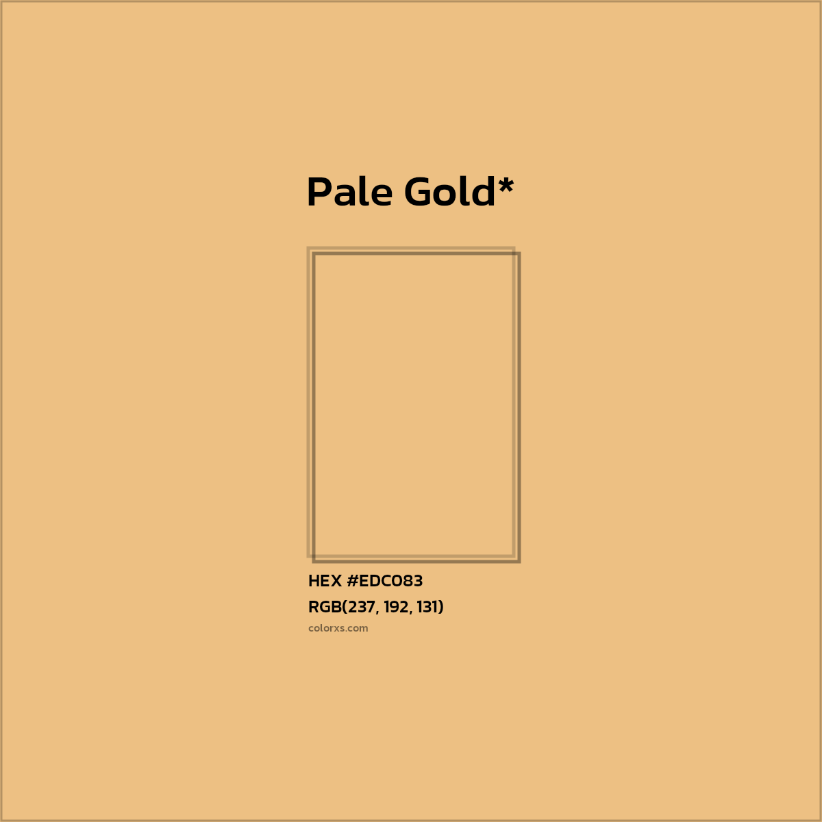 #EDC083 hex color. RGB, RYB, CMYK, HSL, HSV codes and color conversions. Matching color names, palettes, paints.