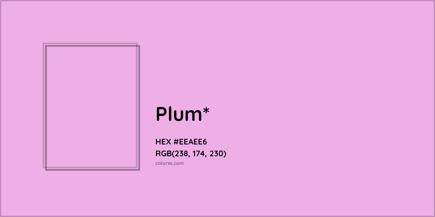 #EEAEE6 hex color. RGB, RYB, CMYK, HSL, HSV codes and color conversions. Matching color names, palettes, paints.