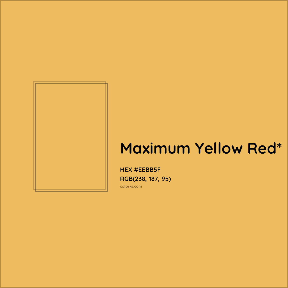 #EEBB5F hex color. RGB, RYB, CMYK, HSL, HSV codes and color conversions. Matching color names, palettes, paints.