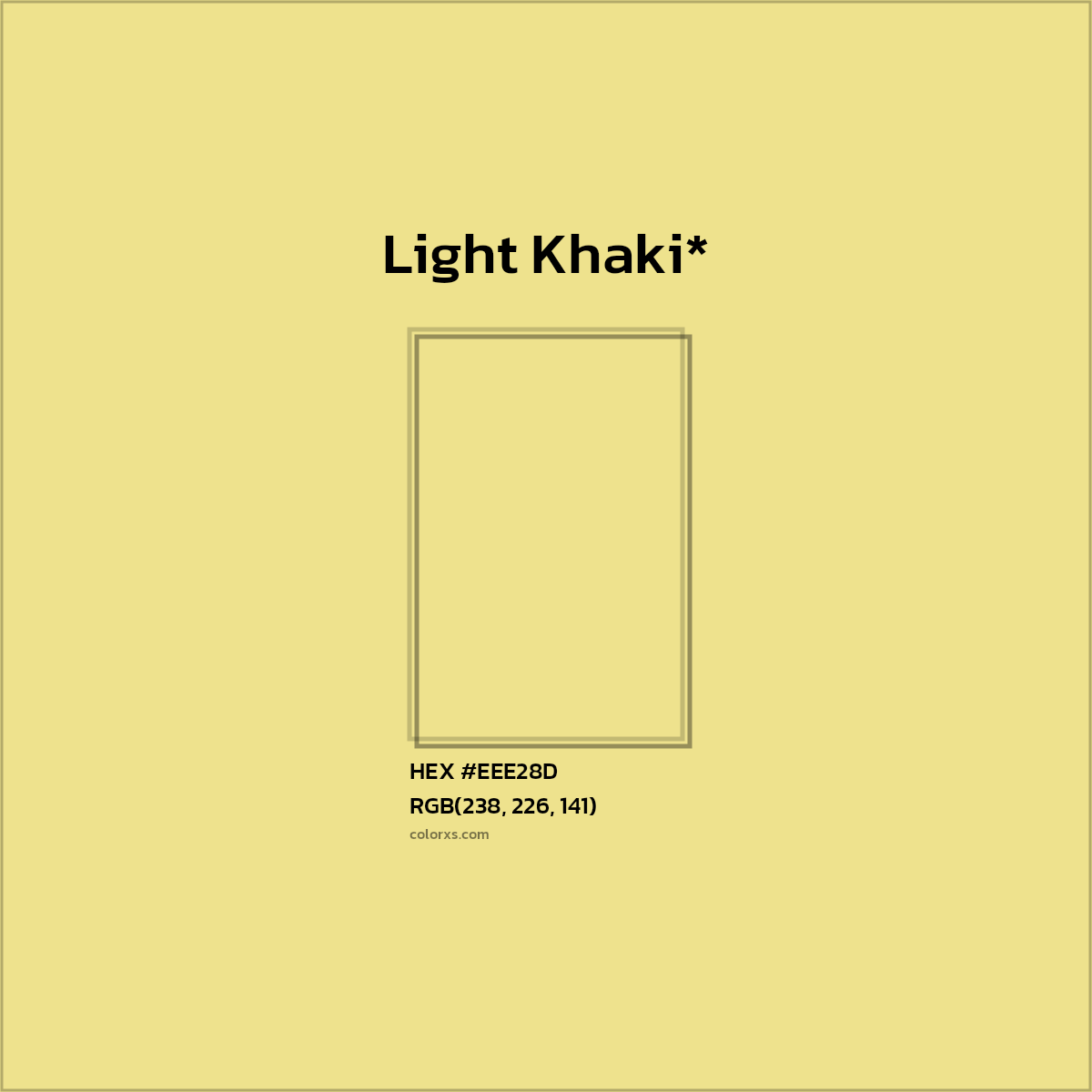 #EEE28D hex color. RGB, RYB, CMYK, HSL, HSV codes and color conversions. Matching color names, palettes, paints.