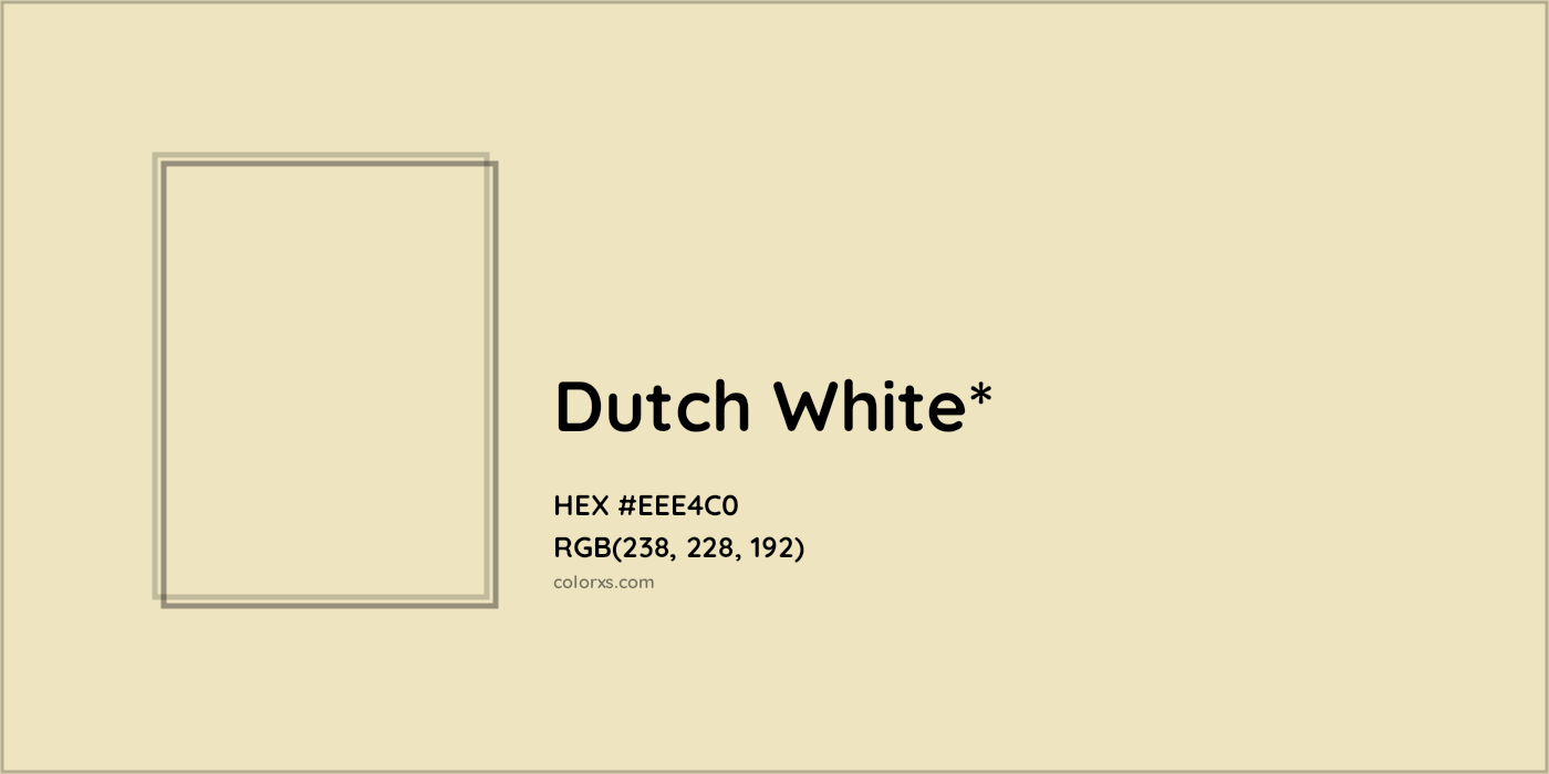 #EEE4C0 hex color. RGB, RYB, CMYK, HSL, HSV codes and color conversions. Matching color names, palettes, paints.