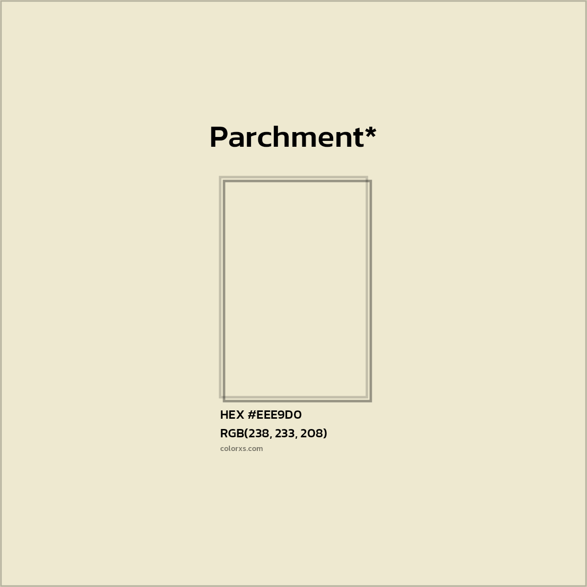 #EEE9D0 hex color. RGB, RYB, CMYK, HSL, HSV codes and color conversions. Matching color names, palettes, paints.