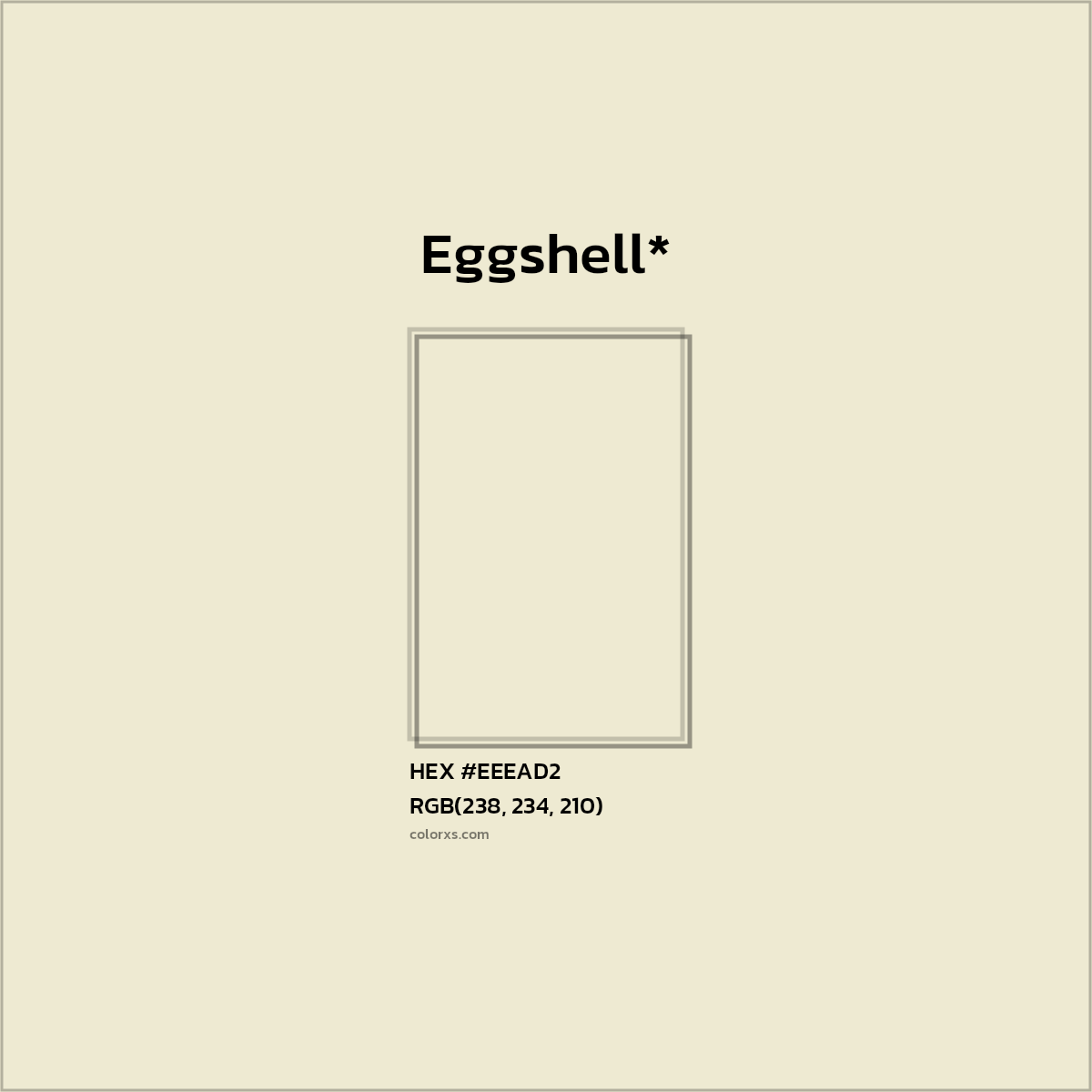 #EEEAD2 hex color. RGB, RYB, CMYK, HSL, HSV codes and color conversions. Matching color names, palettes, paints.