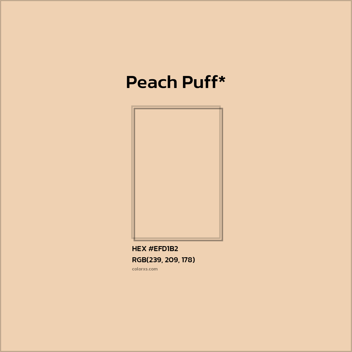 #EFD1B2 hex color. RGB, RYB, CMYK, HSL, HSV codes and color conversions. Matching color names, palettes, paints.