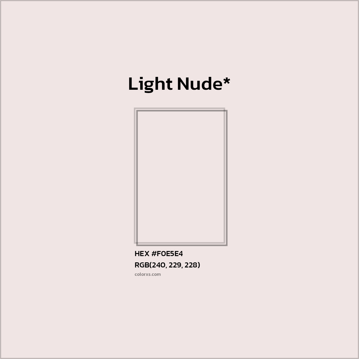 #F0E5E4 hex color. RGB, RYB, CMYK, HSL, HSV codes and color conversions. Matching color names, palettes, paints.