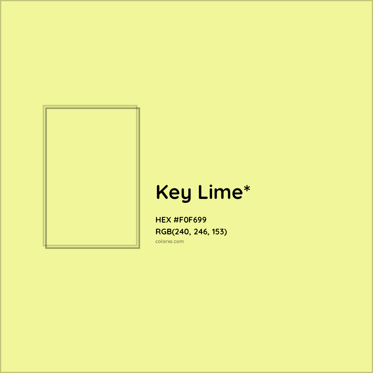 #F0F699 hex color. RGB, RYB, CMYK, HSL, HSV codes and color conversions. Matching color names, palettes, paints.