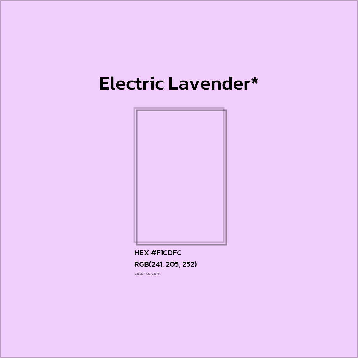 #F1CDFC hex color. RGB, RYB, CMYK, HSL, HSV codes and color conversions. Matching color names, palettes, paints.