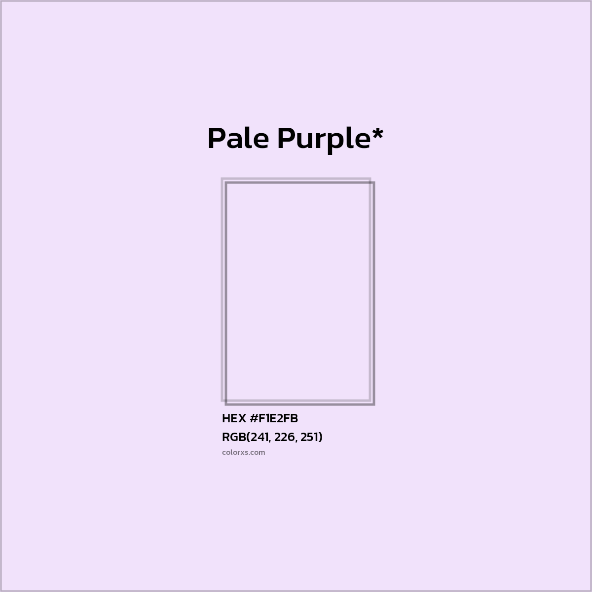 #F1E2FB hex color. RGB, RYB, CMYK, HSL, HSV codes and color conversions. Matching color names, palettes, paints.