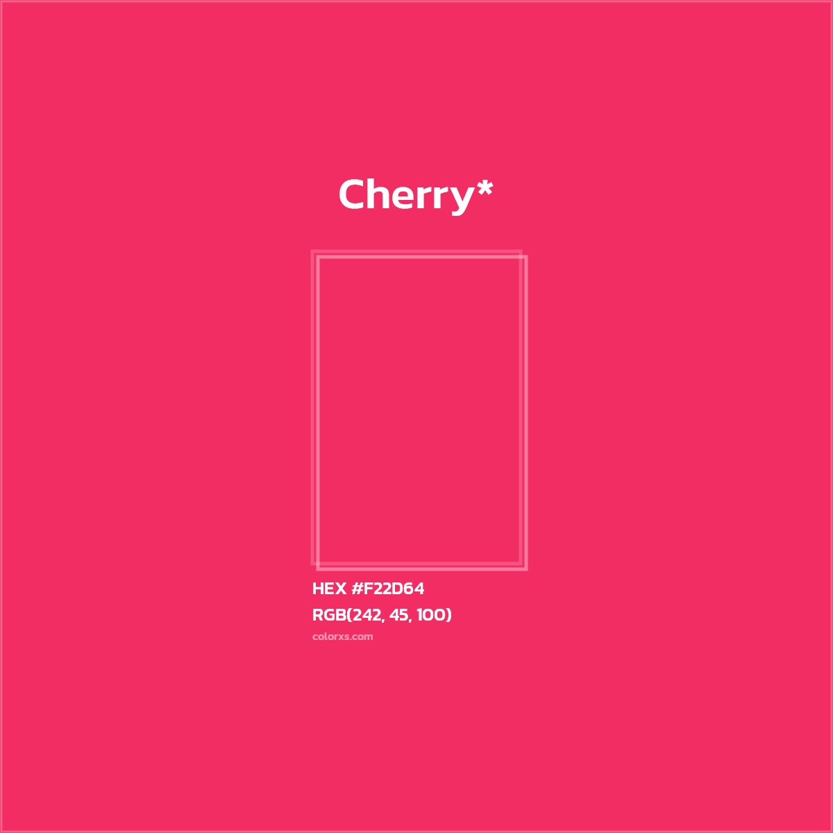 #F22D64 hex color. RGB, RYB, CMYK, HSL, HSV codes and color conversions. Matching color names, palettes, paints.